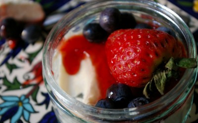 panna cotta aux fruits rouges et confiture