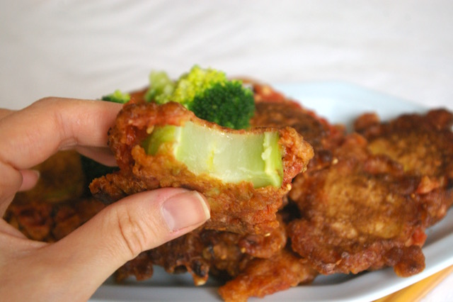 tempura pied brocoli tempura pied brocoli